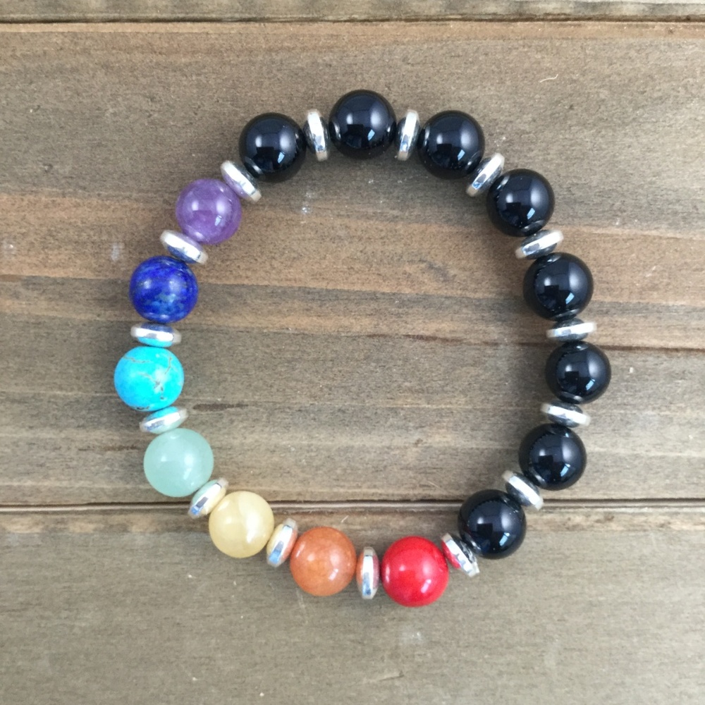 7 Chakra Energy Bracelet Set - Picture 3 of 7